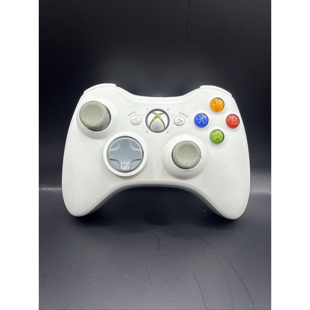 Xbox 360 White Wireless Controller Microsoft Official Gamepad EUC